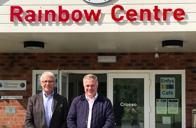 Rainbow Centre Trustee Cllr Rodney Skelland and Simon Baynes
