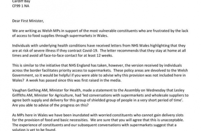 Welsh MPs Letter