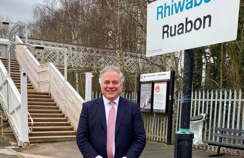 Simon Baynes MP at Ruabon Railway Station