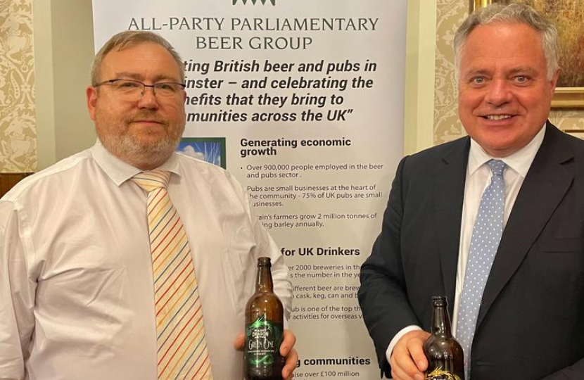 Richard Lever and Simon Baynes MP at the APPG Beer