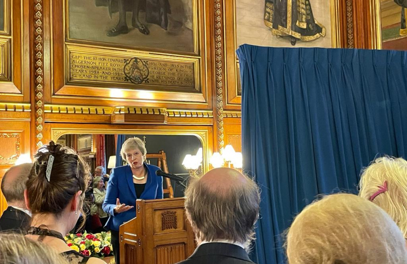 Theresa May Portrait Unveiling Event