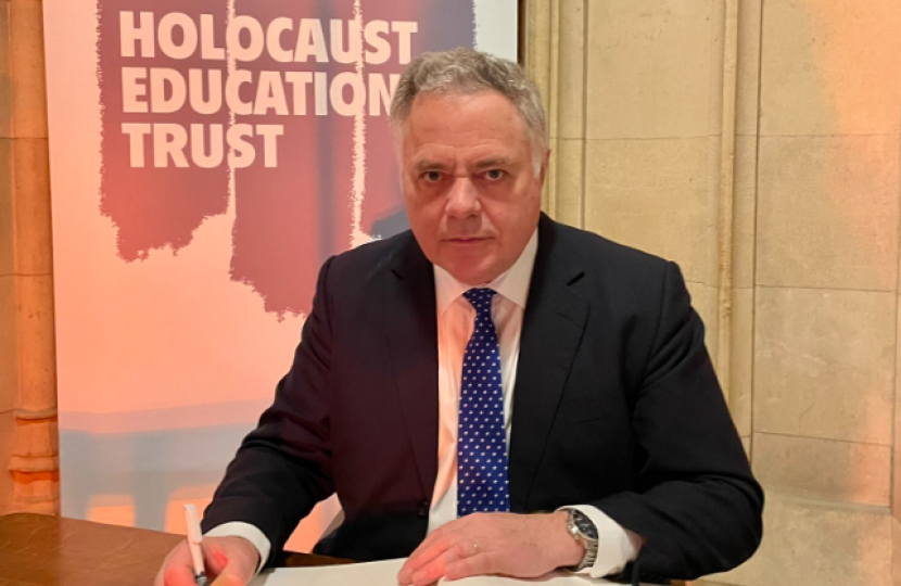 Simon Baynes MP Signs Holocaust Educational Trust Book of Commitment