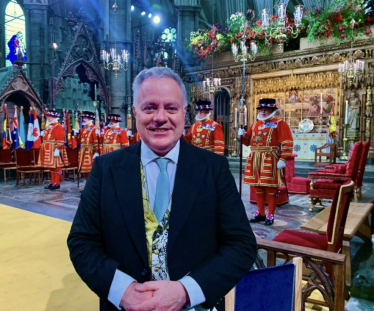 Simon Baynes MP at the Coronation of Their Majesties King Charles III and Queen Camilla at Westminster Abbey on Saturday 6th May