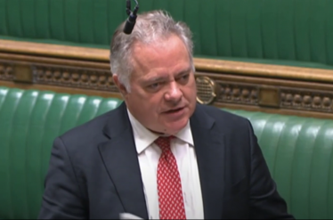 Simon Baynes MP in the chamber of the House of Commons