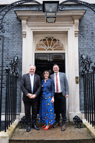 Simon Baynes MP with Caroline Tudor James and Ian Pope